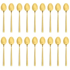 AMBITION COMO GOLD Komplet 18 łyżeczek do herbaty dla 18 osób / złote