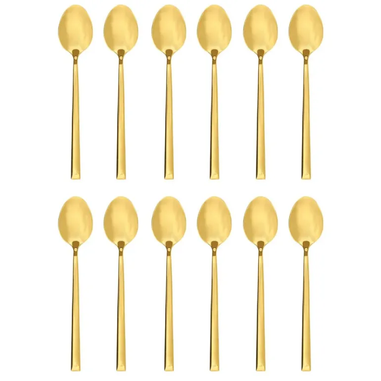 AMBITION COMO GOLD Komplet 12 łyżeczek do herbaty dla 12 osób / złote