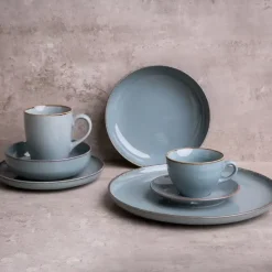 AMBITION CRAFT Filiżanka porcelanowa 220 ml + spodek 14,5 cm / niebieska