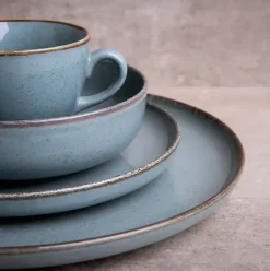 AMBITION CRAFT Filiżanka porcelanowa 220 ml + spodek 14,5 cm / niebieska