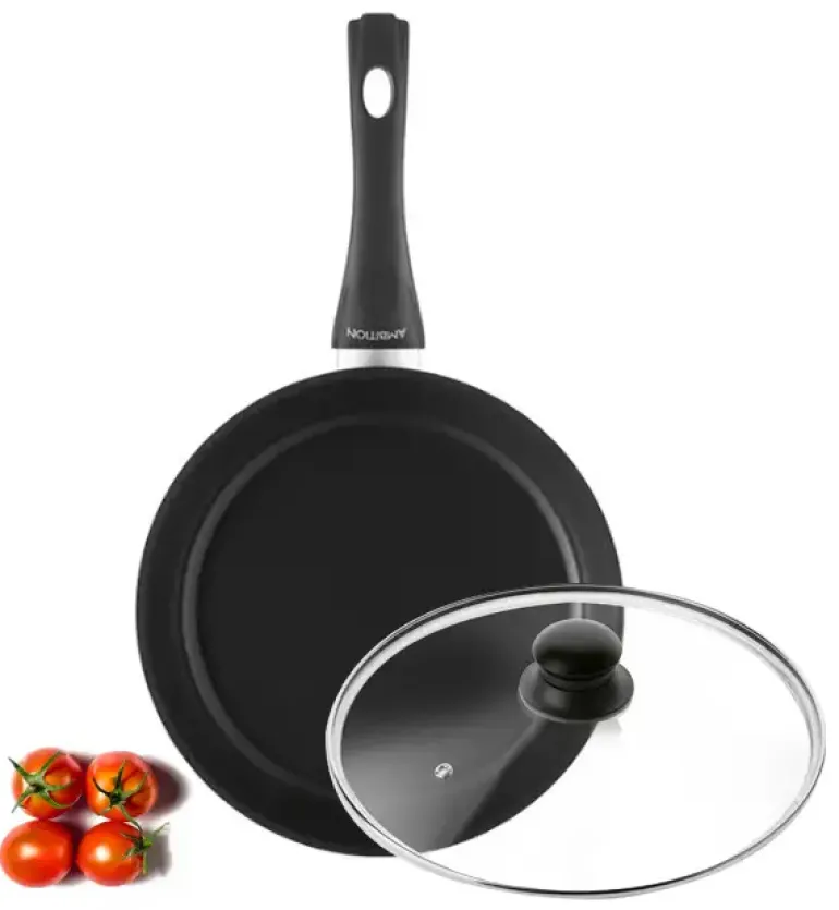 AMBITION GRAND Patelnia tradycyjna 28 cm + pokrywka szklana TADAR / indukcja