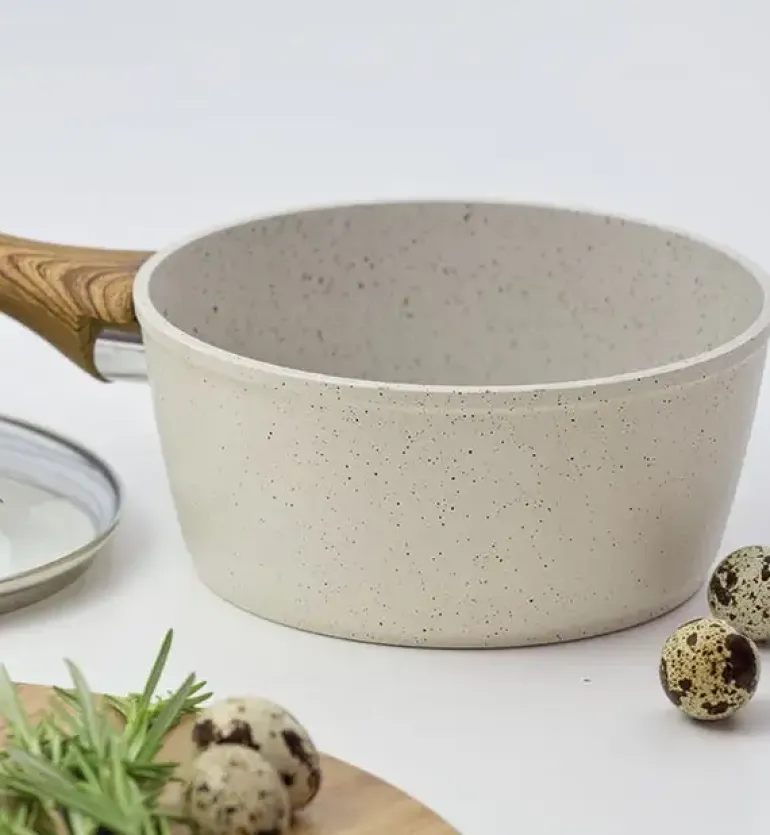 AMBITION NATURE Komplet garnków z pokrywkami 6 el + Patelnia Nature 20 cm + Wok 26 cm / indukcja