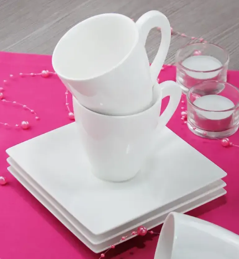 AMBITION PORTO Serwis kawowy 24 elementy dla 12 osób / Porcelana