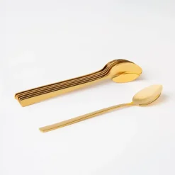 AMBITION PRATO Komplet 6 łyżeczek do deserów 18,5 cm / pudełko / 6 osób / złoty