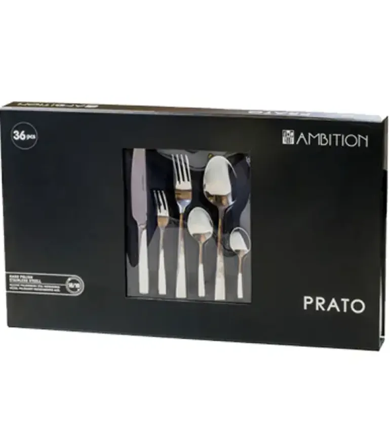 AMBITION PRATO Sztućce Komplet 36 el pudełko / 6 osób / połysk