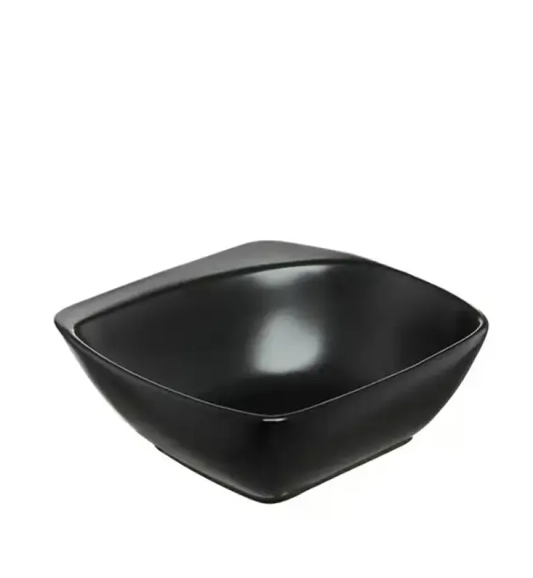 AMBITION SALSA Salaterka kwadratowa 14,5 cm / czarna porcelana