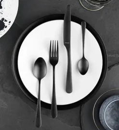 AMEFA AUSTIN CZARNY Sztućce UE Łyżeczka do kawy latte / stal 18/0