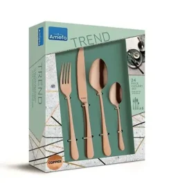 AMEFA AUSTIN VINTAGE Sztućce UE Komplet 24 el dla 6 os RETRO STYL / pudełko / miedziane / wieczysta gwarancja
