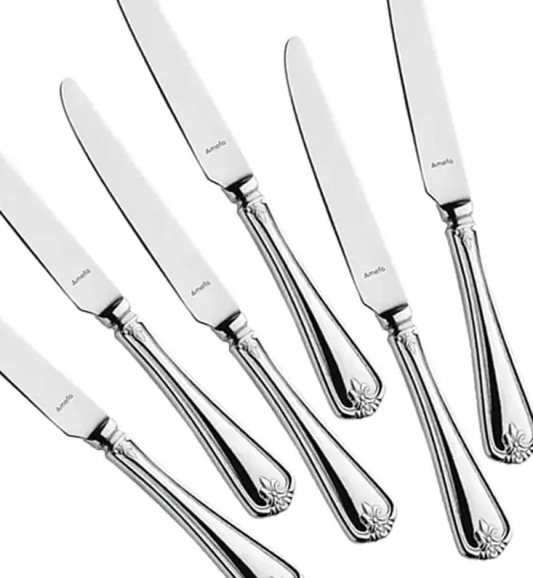 AMEFA DUKE Sztućce UE 18x Nóż obiadowy 23,4 cm luzem stal 18/10 RETRO STYL