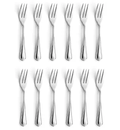 AMEFA DUKE Sztućce UE 12x Widelczyk do ciasta 14,8 cm luzem stal 18/10 RETRO STYL