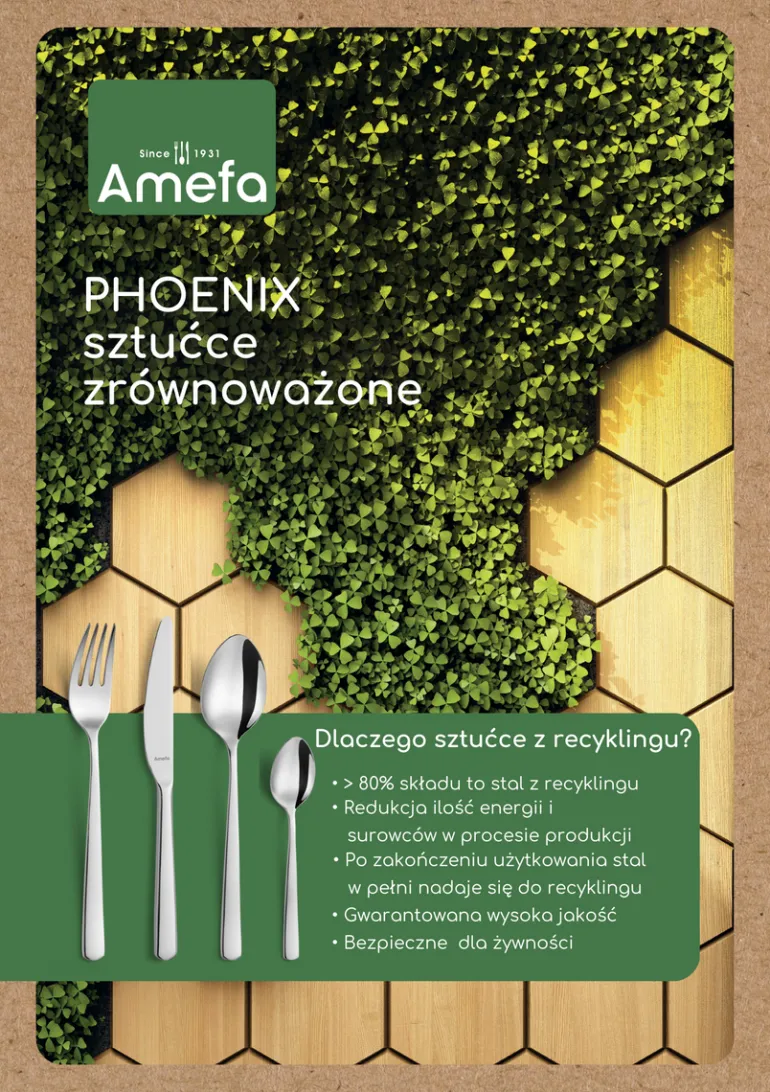 AMEFA PHOENIX Sztućce UE 1x Nóż obiadowy luzem / stal nierdzewna 18/0