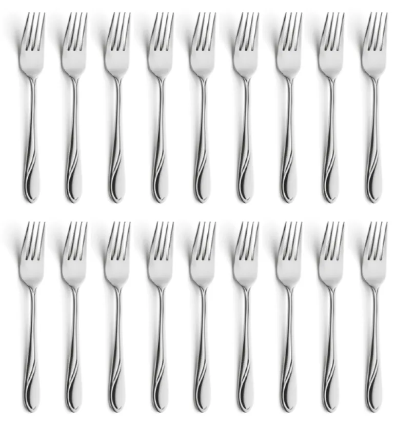AMEFA WHISPER Sztućce UE 18x Widelec obiadowy 19,7 cm stal 18/0 LUZ