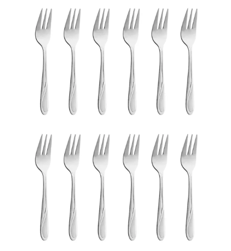 AMEFA WHISPER Sztućce UE 12x Widelczyk do ciasta 13,8 cm stal 18/0 LUZ