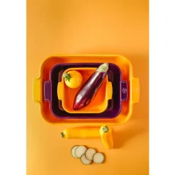 APPOLIA Naczynie kwadratowe 28 cm / żółte