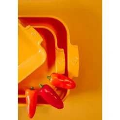 APPOLIA Naczynie kwadratowe 28 cm / żółte