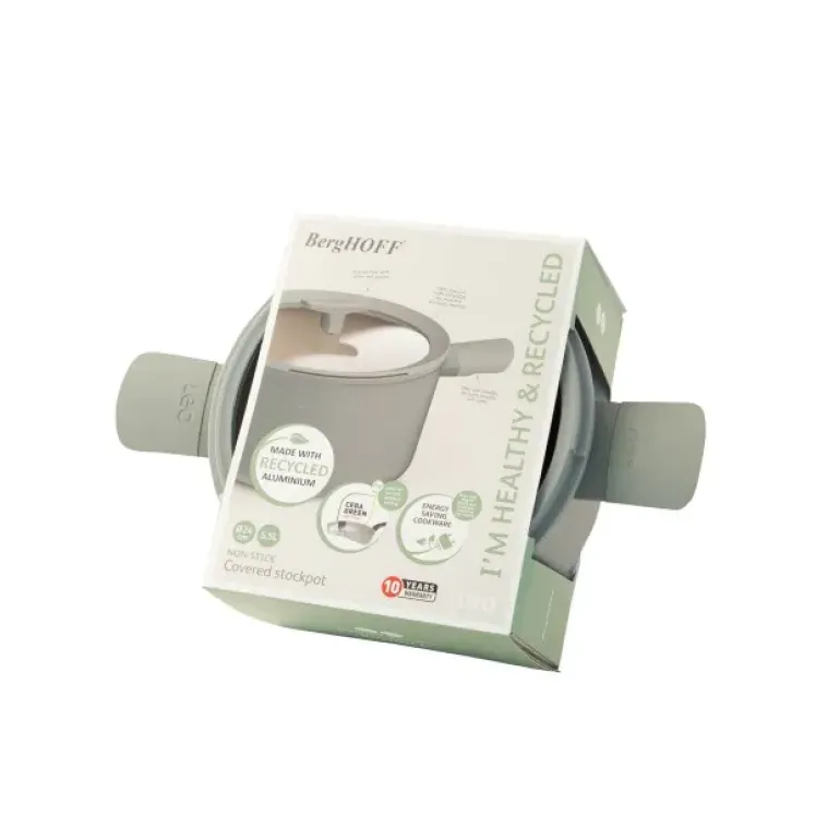 BERGHOFF BALANCE ECO GREY Garnek z pokrywą 24 cm x 14 cm, 5,5 L