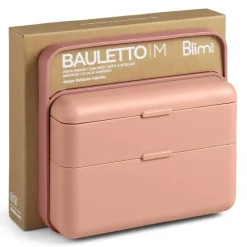 BLIM PLUS Lunchbox ze sztućcami duży różowy / innowacyjny / wygodny