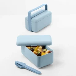 BLIM PLUS Lunchbox ze sztućcami mały niebieski / innowacyjny / wygodny