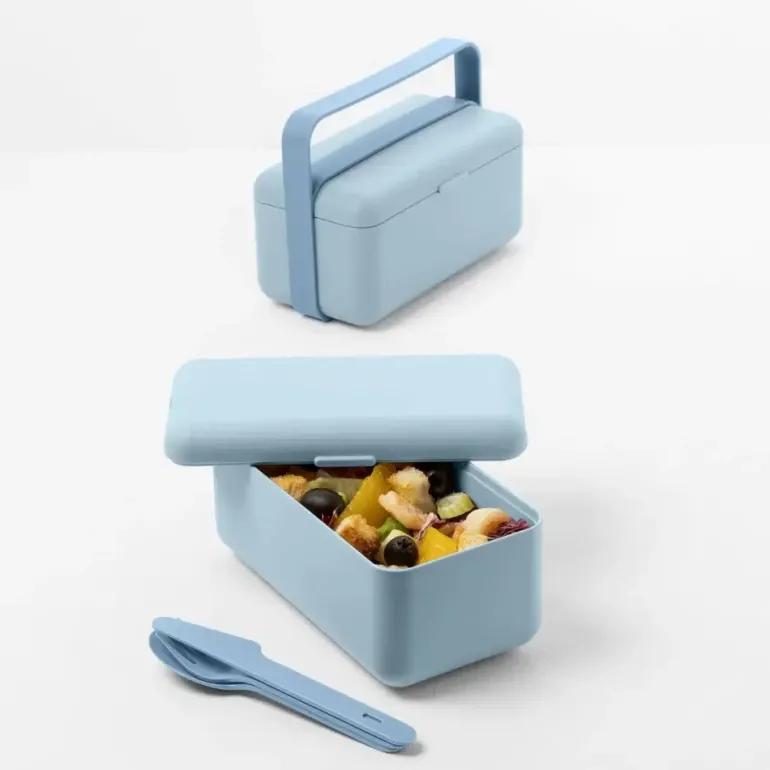 BLIM PLUS Lunchbox ze sztućcami mały niebieski / innowacyjny / wygodny