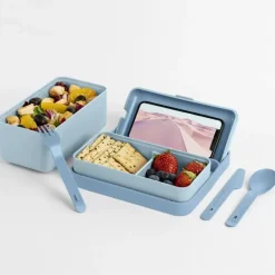 BLIM PLUS Lunchbox ze sztućcami mały niebieski / innowacyjny / wygodny