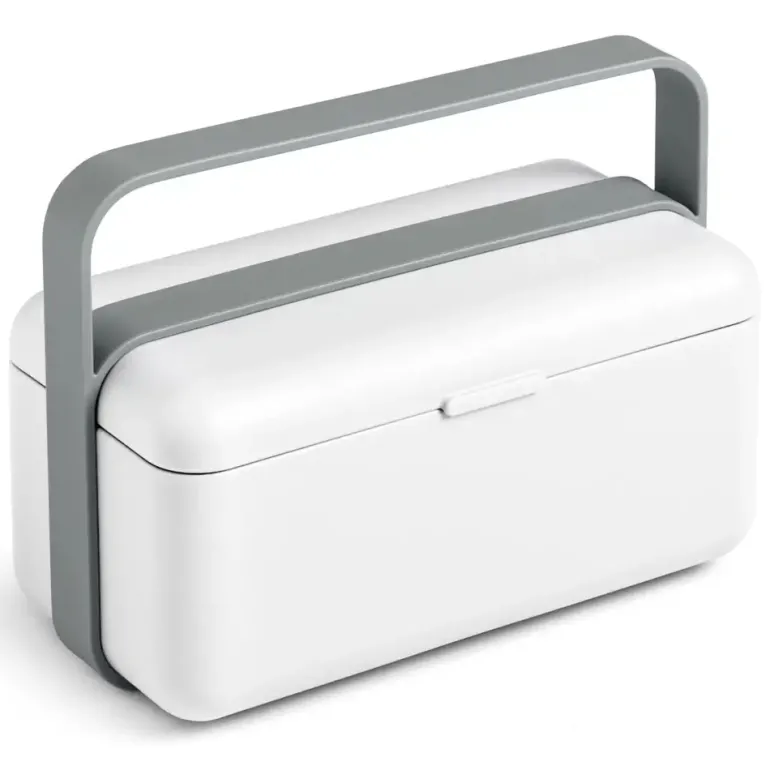 BLIM PLUS Lunchbox ze sztućcami mały biały / innowacyjny / wygodny