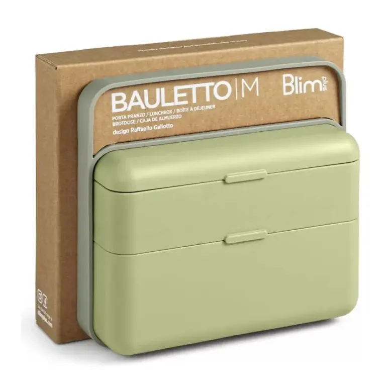 BLIM PLUS Lunchbox ze sztućcami duży zielony / innowacyjny / wygodny