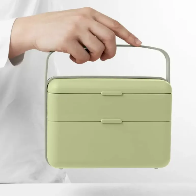 BLIM PLUS Lunchbox ze sztućcami duży zielony / innowacyjny / wygodny