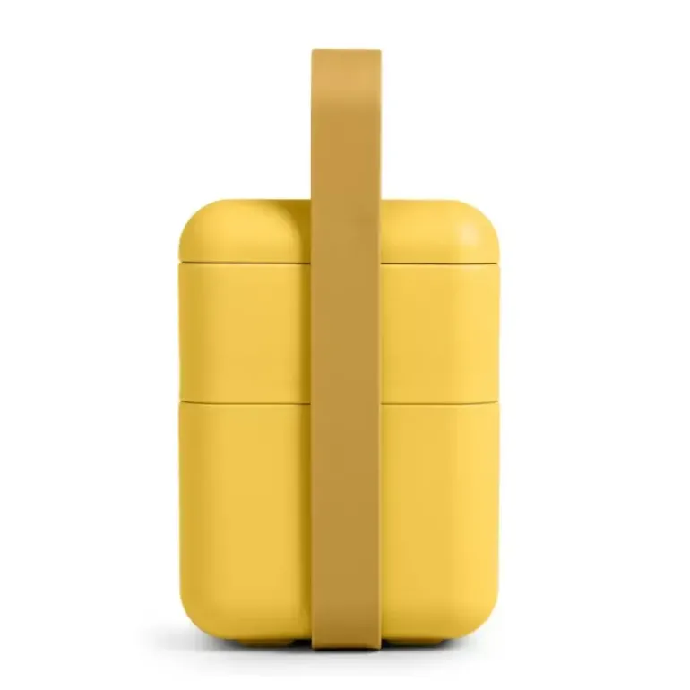BLIM PLUS Lunchbox ze sztućcami duży żółty / innowacyjny / wygodny