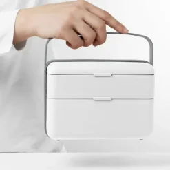 BLIM PLUS Lunchbox ze sztućcami duży biały / innowacyjny / wygodny
