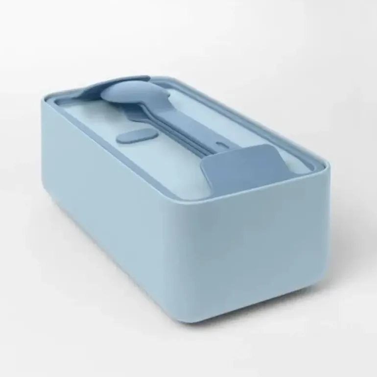 BLIM PLUS Lunchbox ze sztućcami duży niebieski / innowacyjny / wygodny
