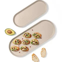 BLIM PLUS Taca owalna 50x25 cm brązowa