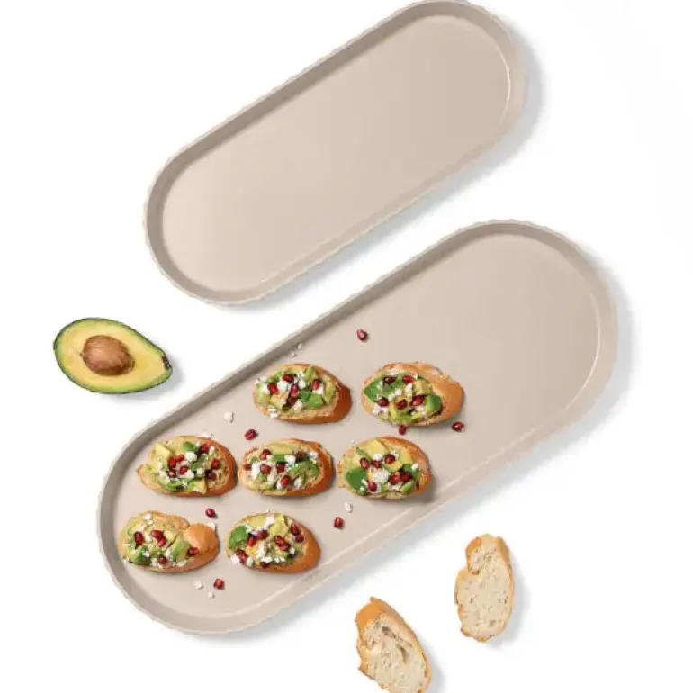 BLIM PLUS Taca owalna 50x25 cm brązowa