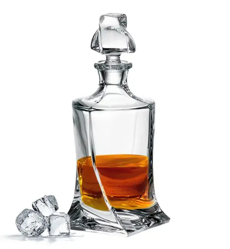 BOHEMIA QUADRO 6+1 Komplet do wódki - 6 kieliszków do wódki (likieru) + karafka 400 ml / szkło kryształowe / CR93A500