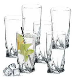 BOHEMIA QUADRO Komplet kieliszków i szklanek 24 el 6 os / szkło kryształowe