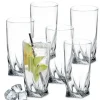 BOHEMIA QUADRO Komplet 12 szklanek do wody 350 ml / szkło krystaliczne / CR62A500