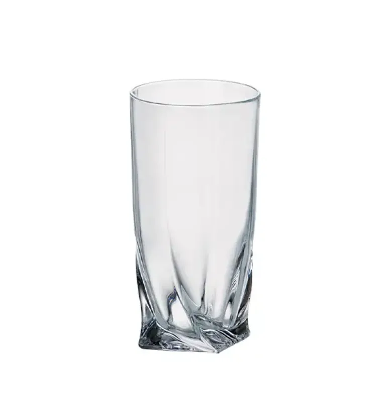BOHEMIA QUADRO Komplet 12 szklanek do wody 350 ml / szkło krystaliczne / CR62A500