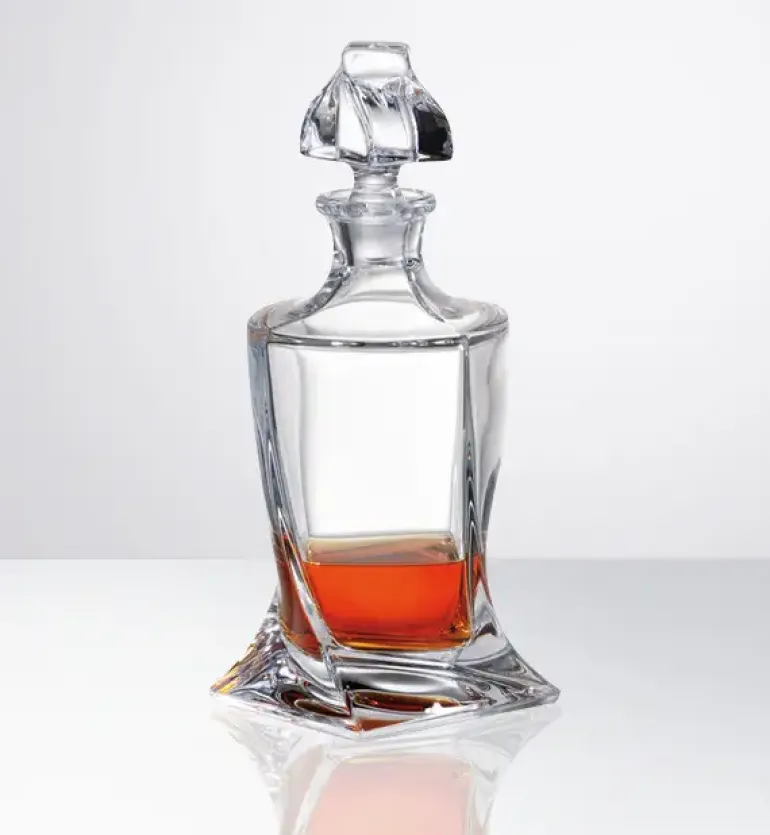 BOHEMIA QUADRO Zestaw do whisky Karafka + szklanki / 13 el / szkło kryształowe