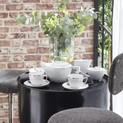 CHODZIEŻ CITY B325 PLATYNOWE Serwis kawowy 39 el / 12 osób / porcelana