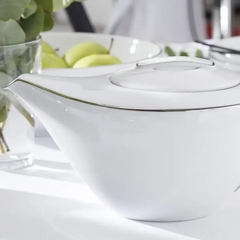 CHODZIEŻ CITY B325 PLATYNOWE Serwis kawowy 39 el / 12 osób / porcelana