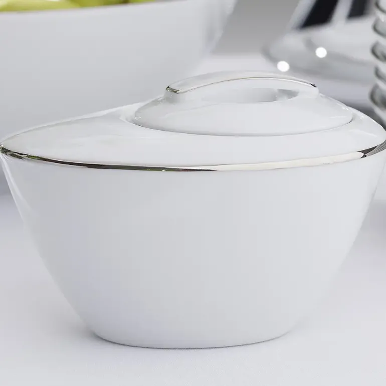 CHODZIEŻ CITY B325 PLATYNOWE Serwis kawowy 39 el / 12 osób / porcelana