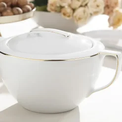 CHODZIEŻ CITY B326 ZŁOTE Waza z pokrywką 2,5 l / porcelana
