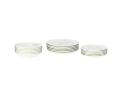 CHODZIEŻ CITY CT22 BORÓWKOWY KREM Serwis obiadowy 36 el / 12 osób / porcelana