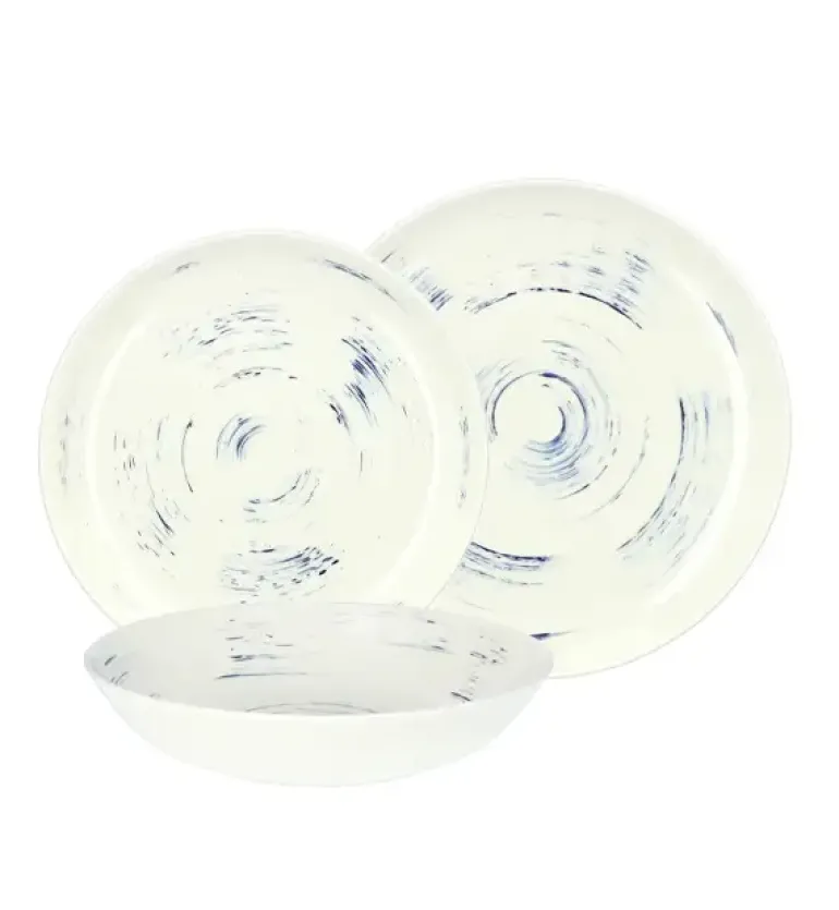 CHODZIEŻ CITY CT22 BORÓWKOWY KREM Serwis obiadowy 18 el / 6 osób / porcelana