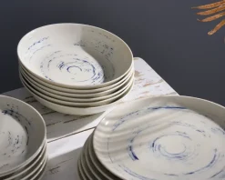 CHODZIEŻ CITY CT22 BORÓWKOWY KREM Serwis obiadowy 18 el / 6 osób / porcelana