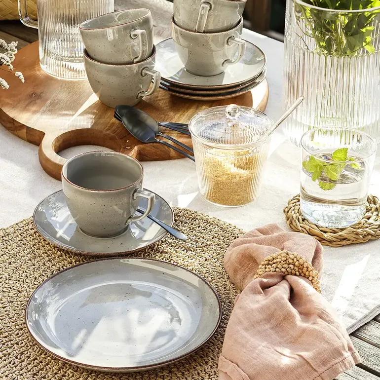 CHODZIEŻ CITY CT01 ŻYWIOŁY Serwis kawowy 12 el / 6 osób / WULKANICZNA ZIEMIA / porcelana