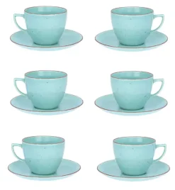 CHODZIEŻ CITY CT05 ŻYWIOŁY Serwis kawowy 12 el / 6 osób / SPOKÓJ OCEANU / porcelana