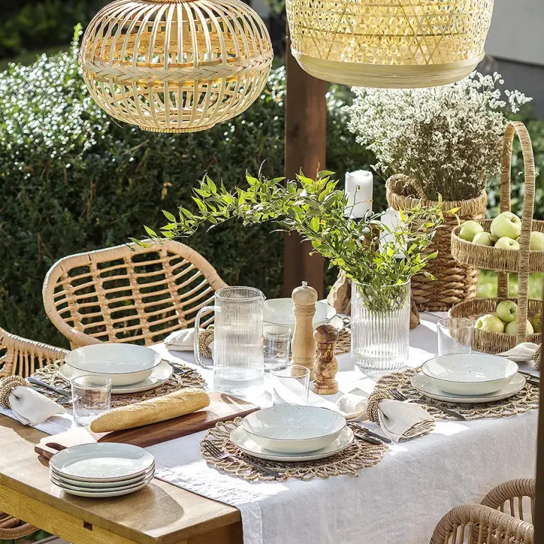 CHODZIEŻ CITY CT02 ŻYWIOŁY Serwis obiadowy 18 el / 6 osób / PUSTYNNY PIASEK / porcelana
