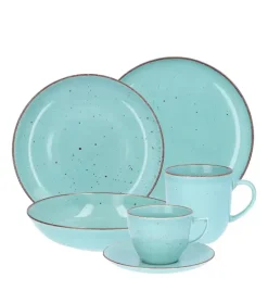 CHODZIEŻ CITY CT05 ŻYWIOŁY Serwis obiadowo-kawowy 36 el / 6 osób / SPOKÓJ OCEANU / porcelana