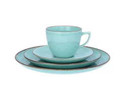 CHODZIEŻ CITY CT05 ŻYWIOŁY Serwis obiadowo-kawowy 36 el / 6 osób / SPOKÓJ OCEANU / porcelana