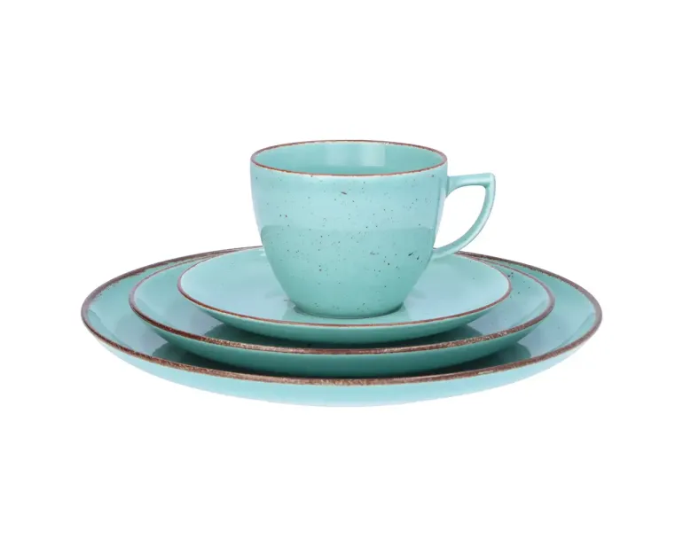 CHODZIEŻ CITY CT05 ŻYWIOŁY Serwis obiadowo-kawowy 36 el / 6 osób / SPOKÓJ OCEANU / porcelana